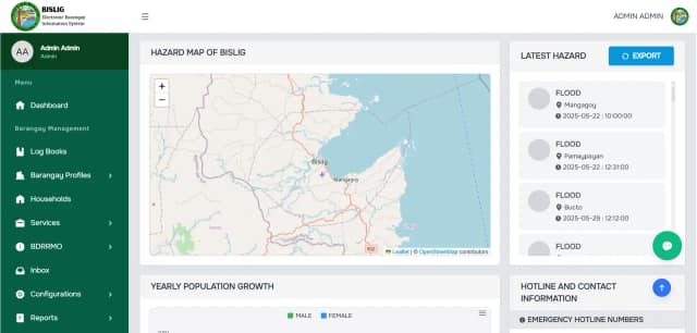 Bislig eBIS homepage