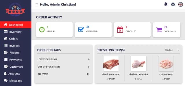 JJAG Meat Trading homepage