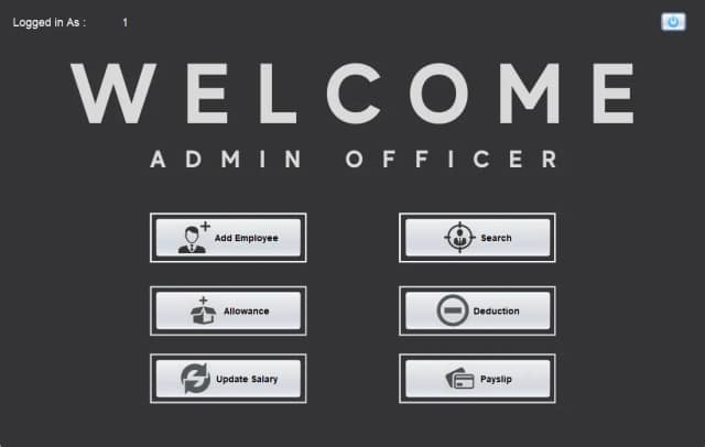 Employee Payroll System homepage