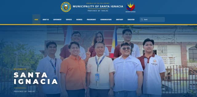 Santa Ignacia Municipal Website homepage