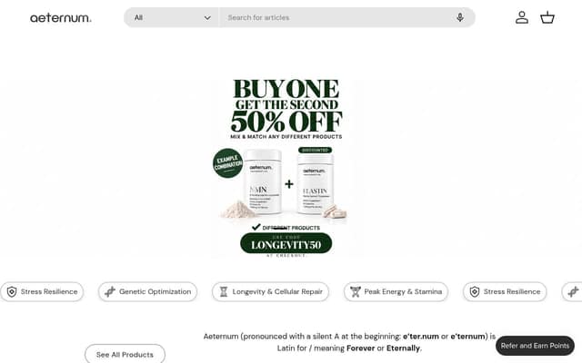 Aeternum homepage