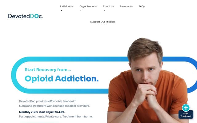 DevotedDoc Suboxone homepage